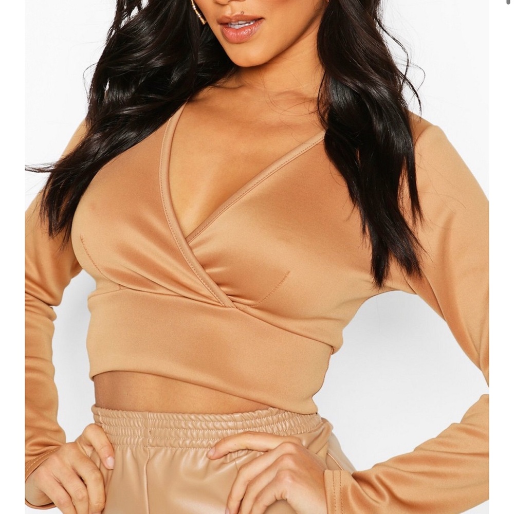 Scuba Plunge Cross Long Sleeve Crop